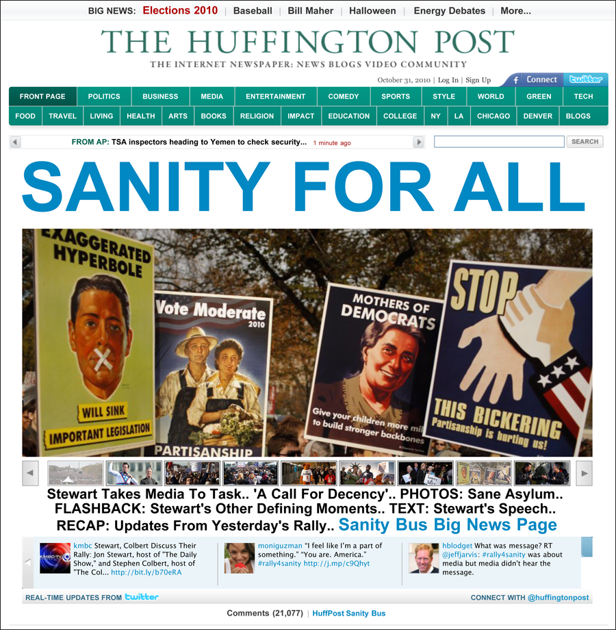 Chamomile Tea Party Posters on Cover of Huffington Post